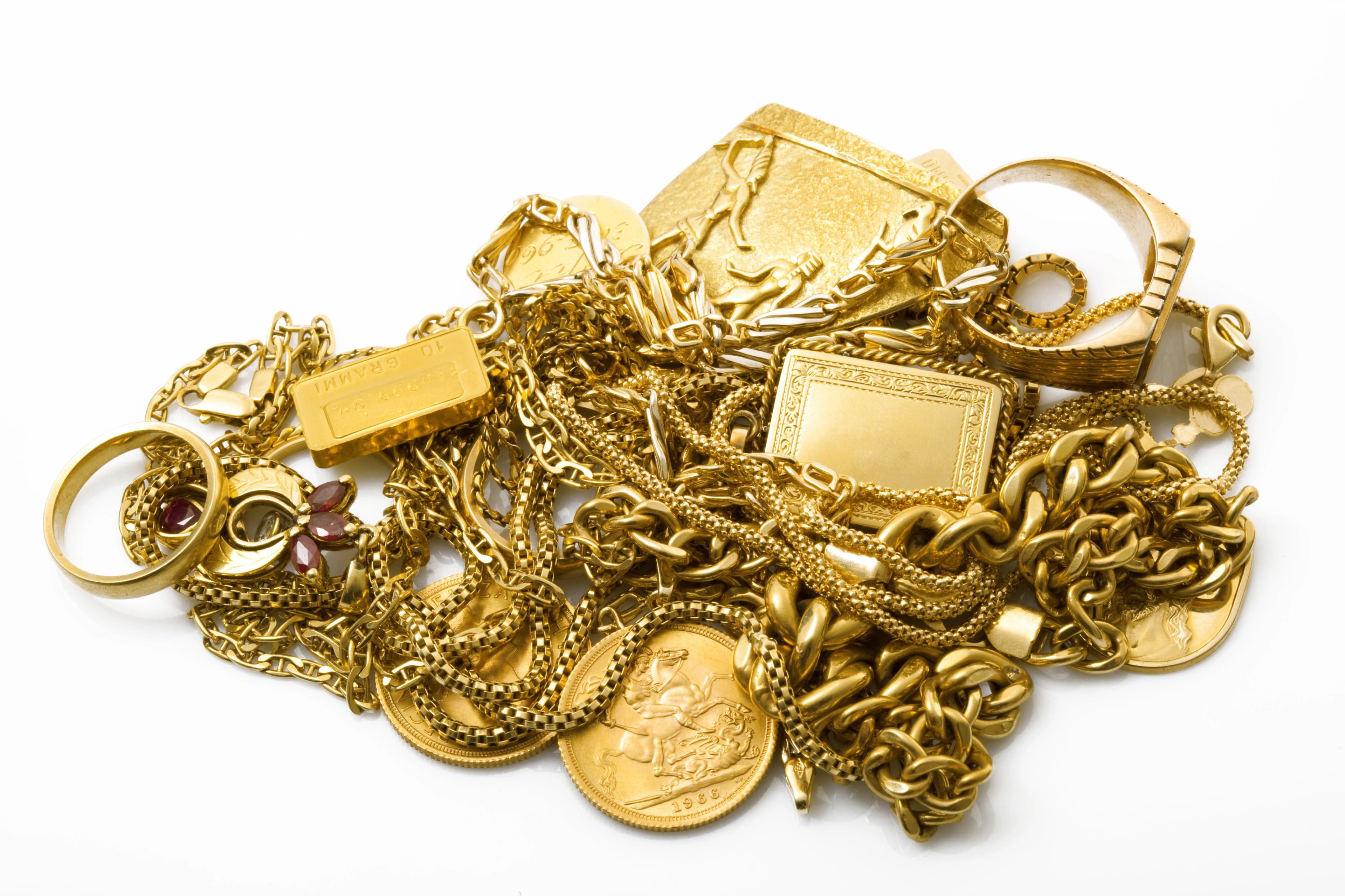 Gold jewellery and bullion