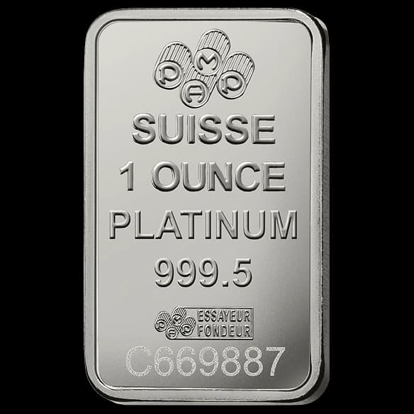 1oz Platinum Minted Bar