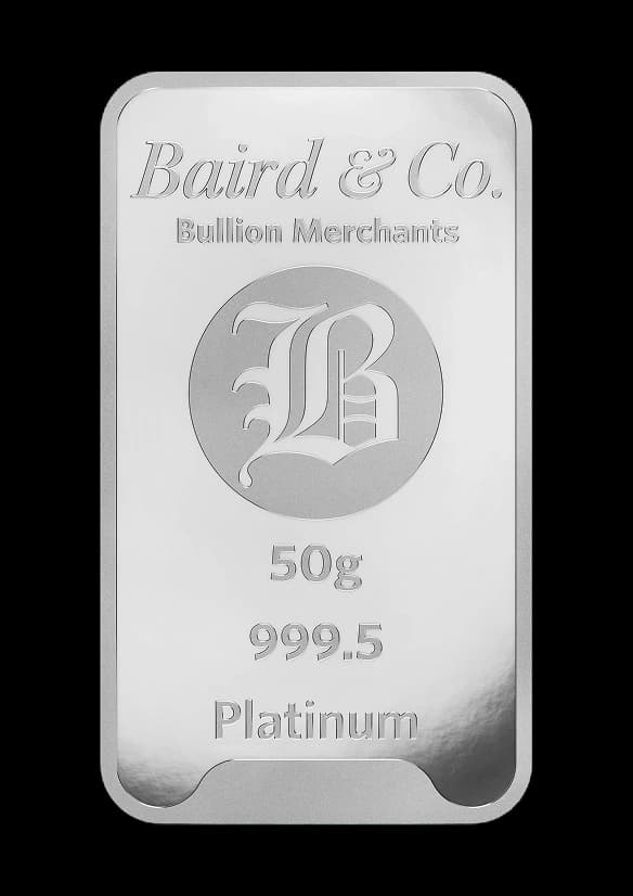 50g Platinum Minted Bar